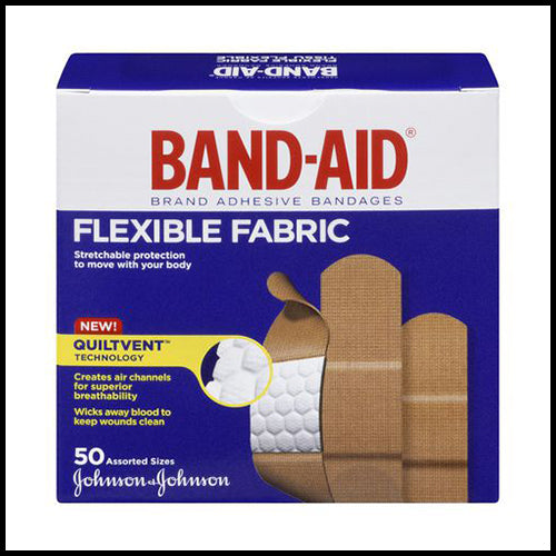 Band-Aid Flexible Fabric 50 Assorted Sizes