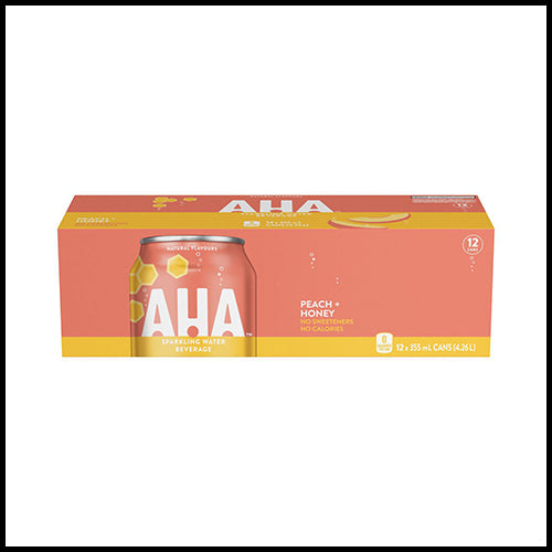 AHA Peach & Honey Sparkling Water 12 x 355ml