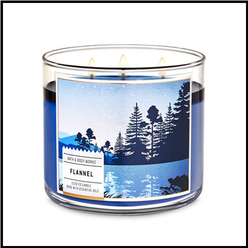 Bath & Body Works 3 Wick Candle Flannel