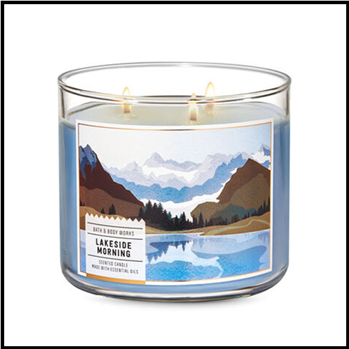 Bath & Body Works 3 Wick Candles Lakeside Morning