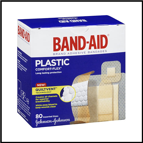 Band-Aid Plastic Assorted Sizes 80ct