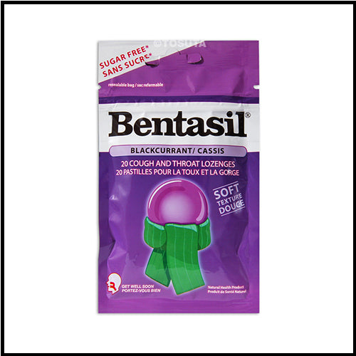 Bentasil Black Currant Throat Lozenges Sugar Free 20ct