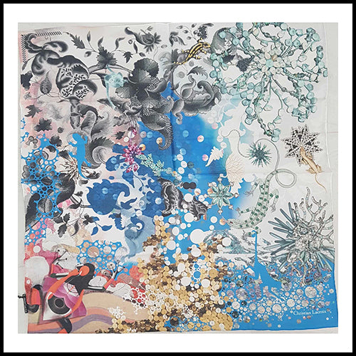 Christian Lacroix Precieus Blue 90CM Scarf