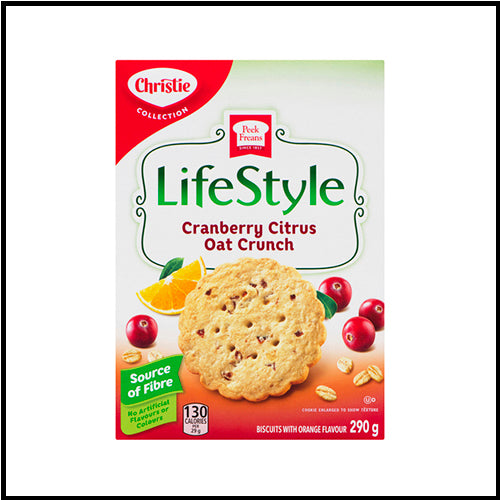 Christie Life Style Cranberry Citrus Oat Crunch Cookies 290g