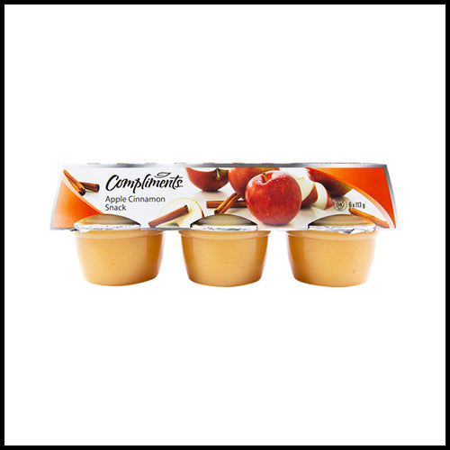 Compliments Apple Cinnamon Snack Cups 113g x6ct