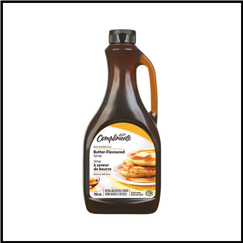 Compliments Butter Flavour Table Syrup 750ml