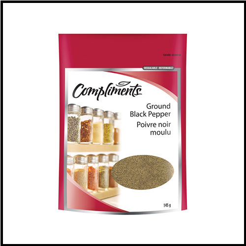 Compliments Ground Black Pepper 145g