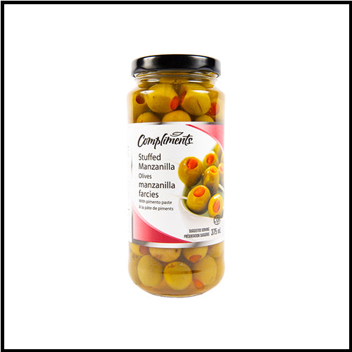 Compliments Manzanilla Stuffed Olives 375ml