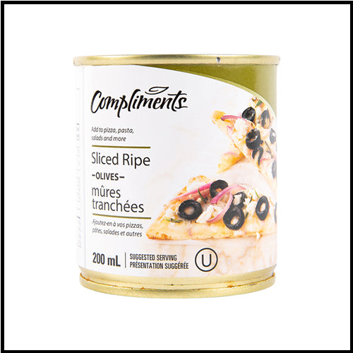 Compliments Sliced Ripe Olives 200ml