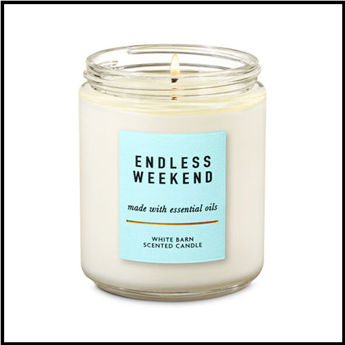 White Barn Single Wick Candle Endless Weekend