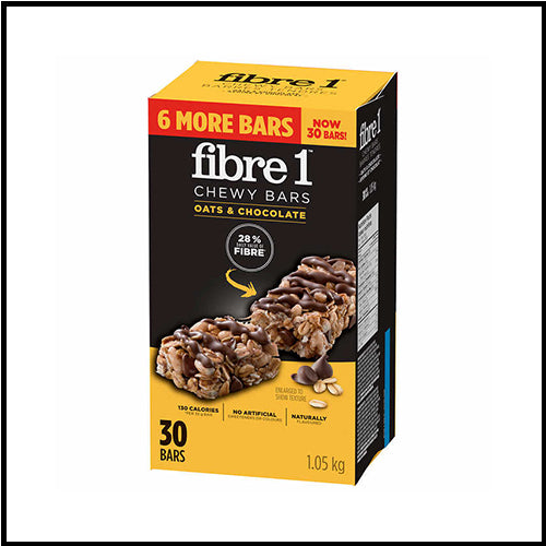 Fibre 1 Chewy Oats & Chocolate Bars 30ct