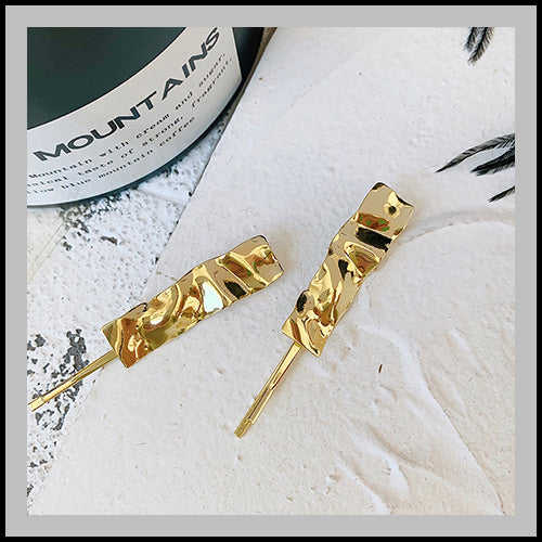 Girls Gold Wave Clips