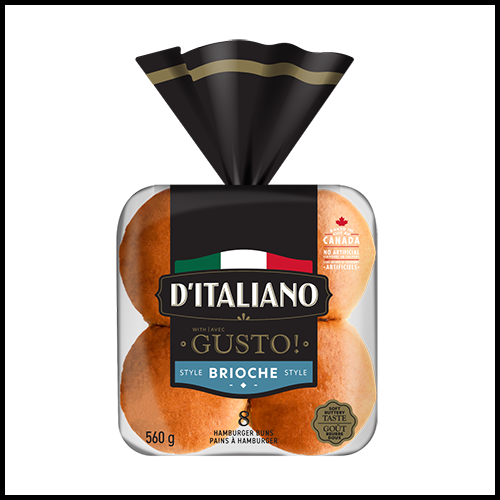 D'Italiano Brioche Hamburger Buns White 8ct