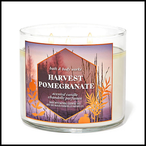 Bath & Body Works Harvest Pomegranate 3 Wick Candle