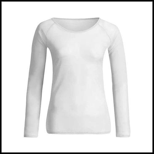 White Sheer Layering Top Medium