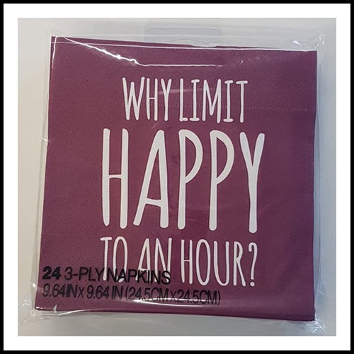 Why Limit Happy Hour Cocktail Napkins 24pk