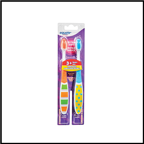 Equate Extra Soft Kids Toothbrush 2pk