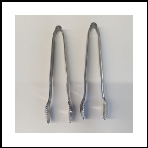 Mini Silver Tongs 2pk