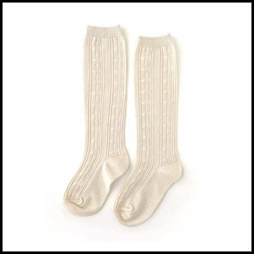 Cable Socks - Vanilla - 7-10Y