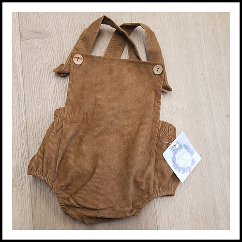 Romper Corduroy - Brown - 3-6mths