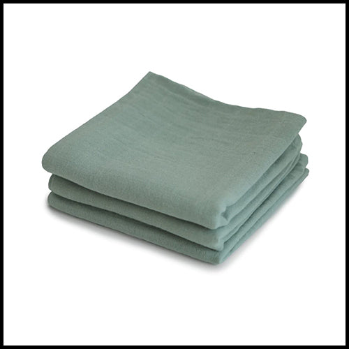 Mushie Muslin Cloth 3pk - Sage