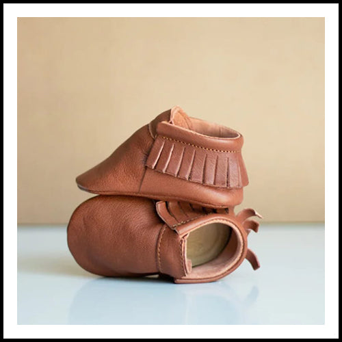 Childrens Leather Moccasins - Carmel - 4