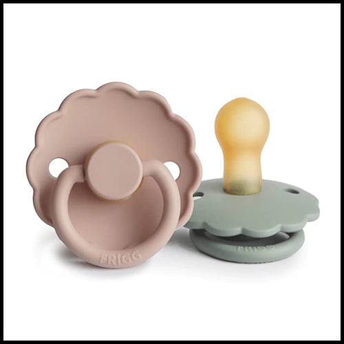 FRIGG Daisy Pacifier - Blush/Sage 0-6mths