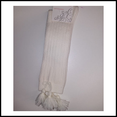 Carlomagno Tassel Socks - Cream