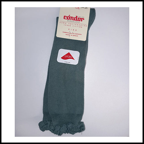 Condor Lace Trim Sock - Lichen