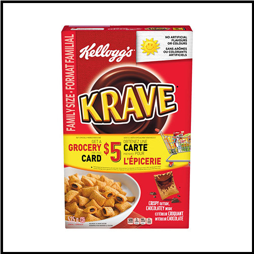 Kellogg's Krave Chocolate Cereal Family Size 525g