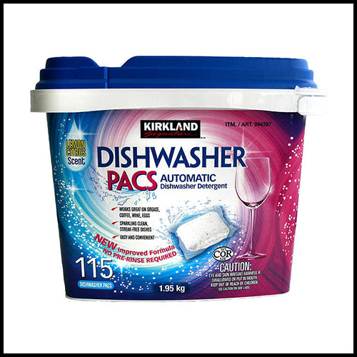 (COSTCO BULK) Kirkland Dishwasher Pacs 115ct