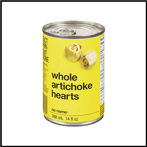 No Name Whole Artichoke Hearts 398ml