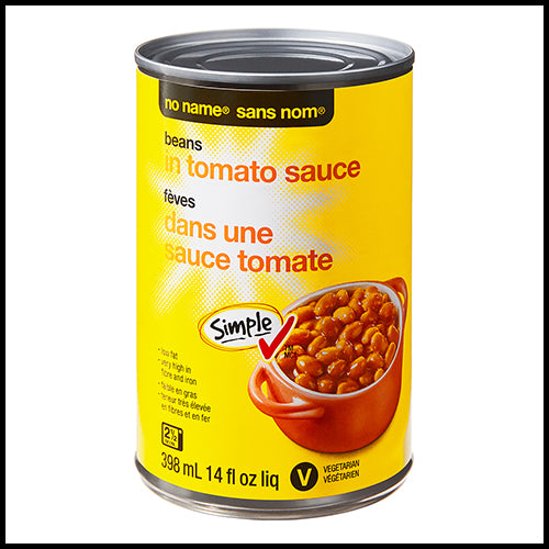 No Name Beans in Tomato Sauce 398ml