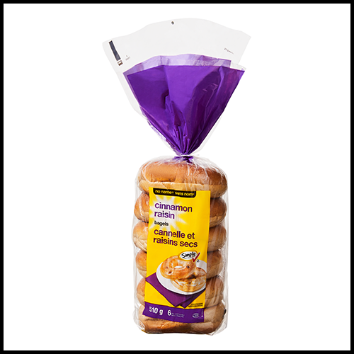 No Name Bagels Cinnamon Raisin 6pk