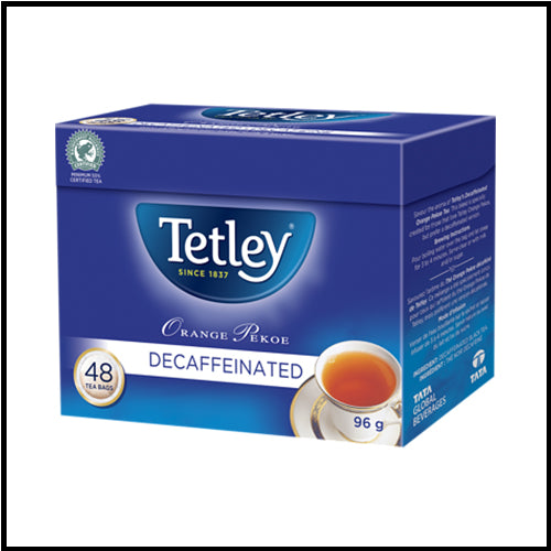 Tetley Orange Pekoe Decaffeinated Tea 48pk