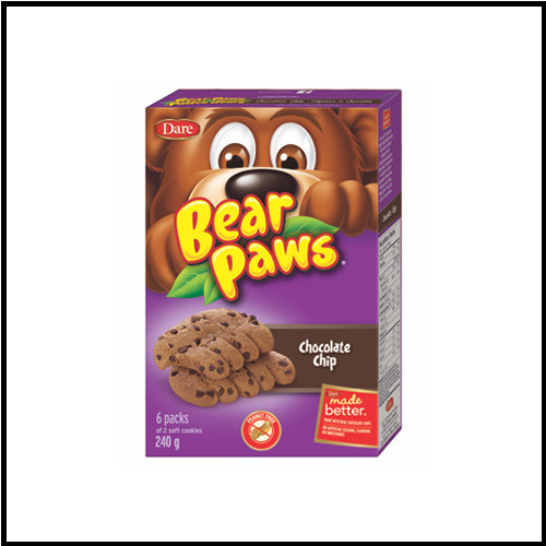 Dare Bear Paws Chocolate Chip Cookies x 6pk