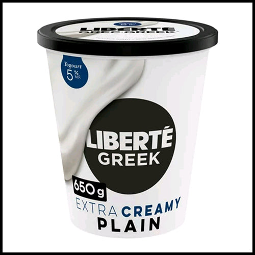 Liberte Greek Extra Creamy Plain 5% Yogurt 650g