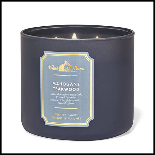 White Barn Mahogany Teakwood 3 Wick Candle