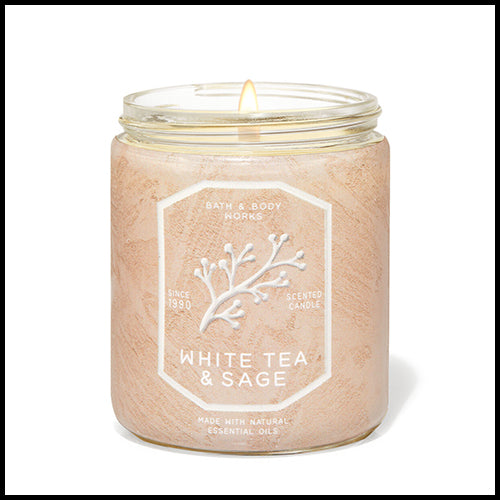 Bath & Body Works White Tea & Sage Single Wick Candle