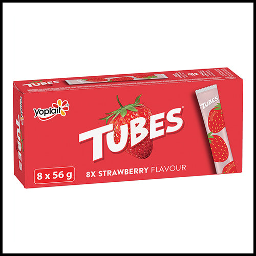 Yoplait Tubes Strawberry Yogurt 8 x 56 g