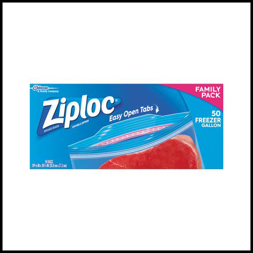 Ziploc Large Gallon Freezer Bags 50pk