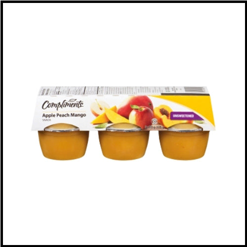 Compliments Apple Peach Mango Snack Cups 113g x6ct