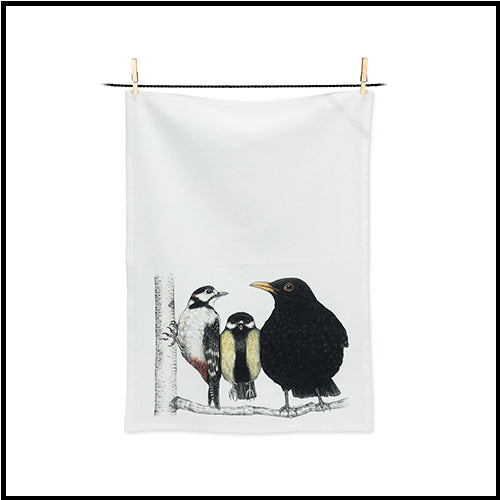 Birds On a Branch Tea Towel