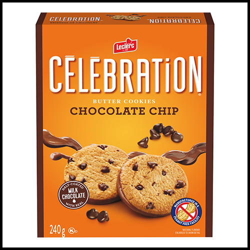 Leclerc Celebration Butter Cookies Chocolate Chip 240g