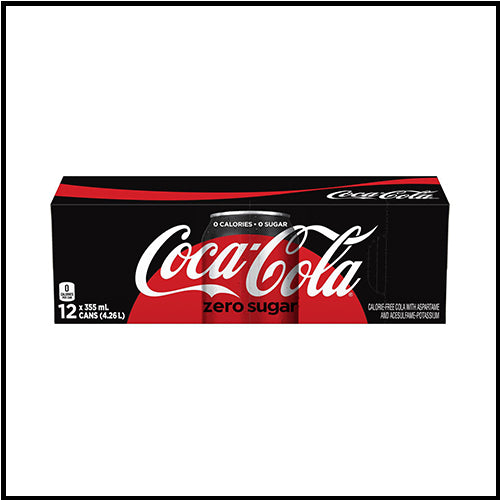 Coca Cola Coke Zero Cans 12 x 355ml