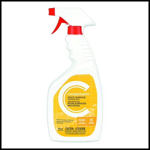 Compliments Multi-Surface Lemon Disinfectant 650ml