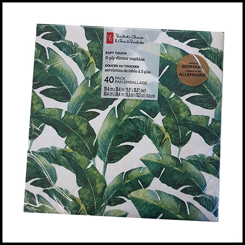 President's Choice Green leaf Dinner Napkin 40pk