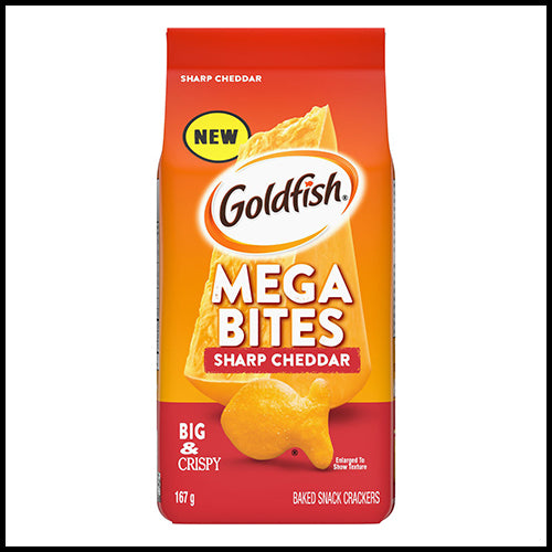 Goldfish Mega Bites Sharp Cheddar 167g