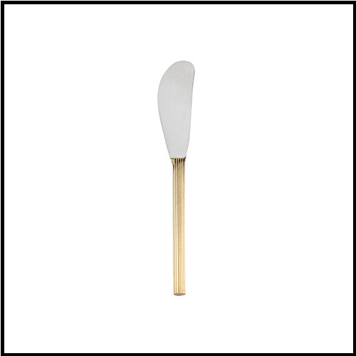 Gold Ribbed Cheese Knife