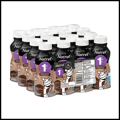 (COSTCO BULK) Natrel 1% Chocolate Milk 16x200ml